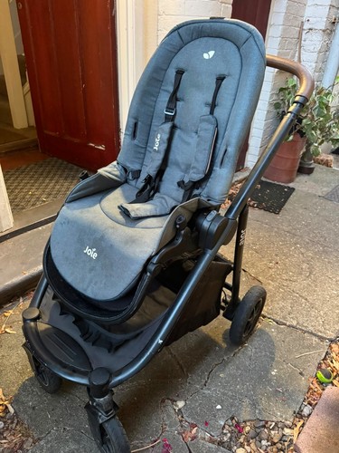 Joie versatrax pram blue - pram-, blue-